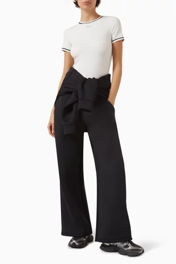 تي شيرت رياضي بأشرطة بلون مغاير قماش الترالايت