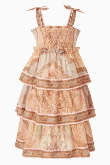 فستان اويكن متعدد الطبقات قطن