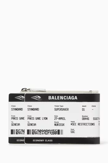 حافظة جواز سفر طويلة بجيب للنقود المعدنية وفتحات للبطاقات