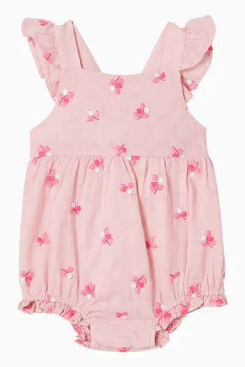 Summer Vacay Embroidered Romper in Cotton