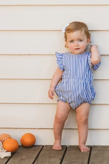 Summer Vacay Stripe Romper in Cotton