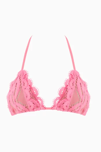 قطعة بيكيني علوية بتصميم مثلث دانتيل