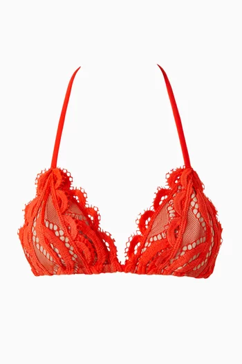 Lace Triangle Bikini Top