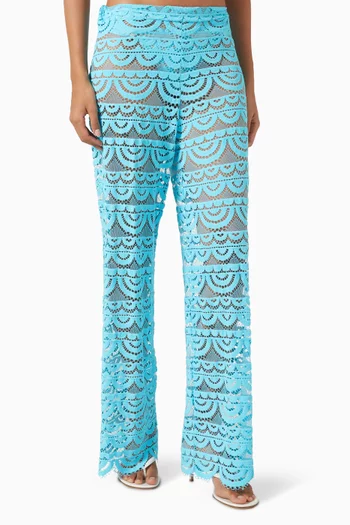 High Waist Pants in Lace