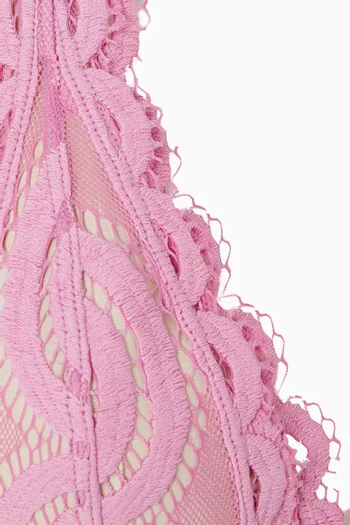 Halterneck Bikini Top in Lace