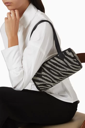 Aurora Embellished Zebra Shoulder Bag