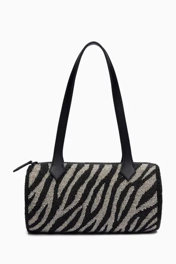 Aurora Embellished Zebra Shoulder Bag