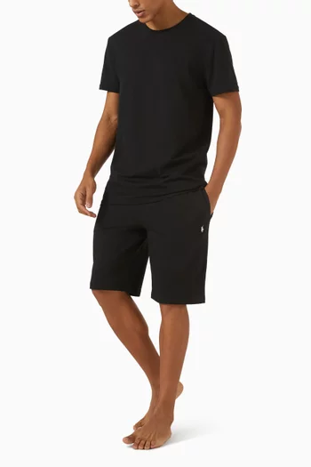 طقم تي شيرت داخلي بفتحة رقبة مستديرة قطن مطاطي، 3 قطع