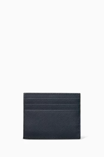 Triangle Card Holder in Saffiano Leather