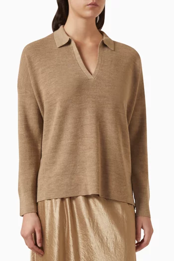 V-neck Sweater in Merino Wool
