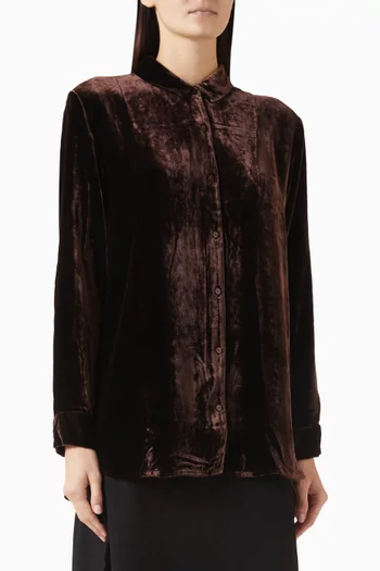 Collar Shirt in Velvet