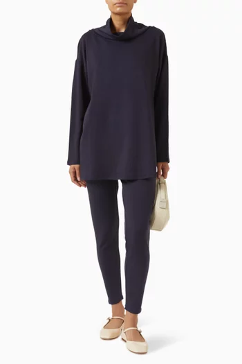 Funnel Neck Tunic in Brushed Terry