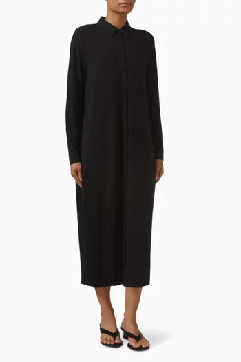 Oval Midi Dress in Stretch Jersey Knit