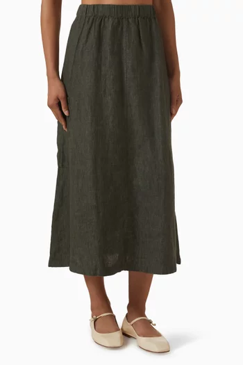 Midi Skirt in Linen