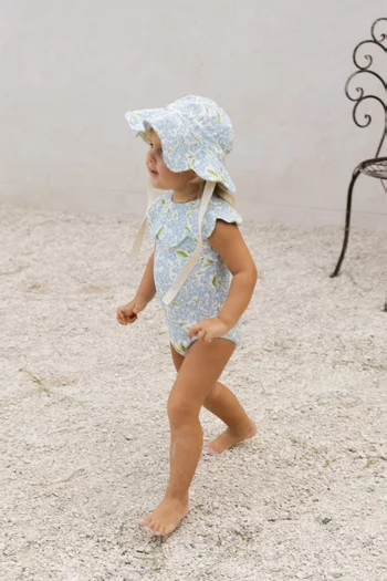 لباس سباحة قطعة واحدة بتصميم بتلات زهور