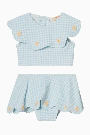 طقم بيكيني بنقشة بالكامل