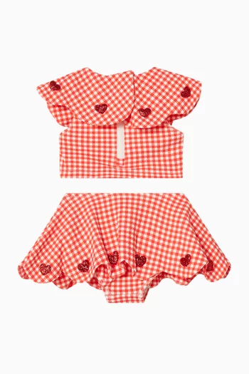 طقم بيكيني بنقشة بالكامل