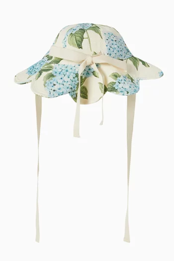 قبعة شمس بتصميم بتلات زهور