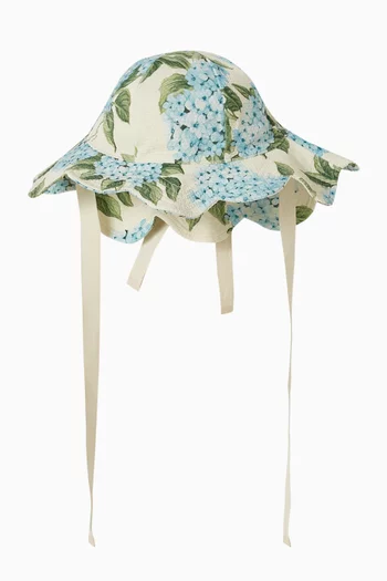 قبعة شمس بتصميم بتلات زهور