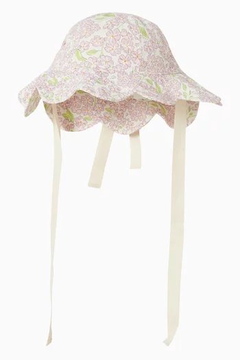 قبعة شمس بتصميم بتلات زهور