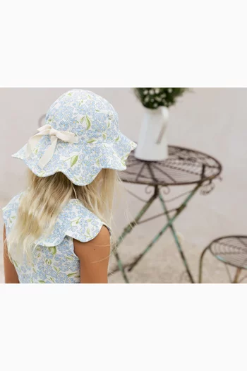 قبعة شمس بتصميم على شكل بتلات 