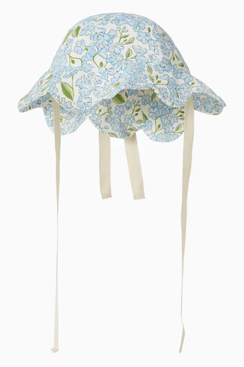 قبعة شمس بتصميم على شكل بتلات 