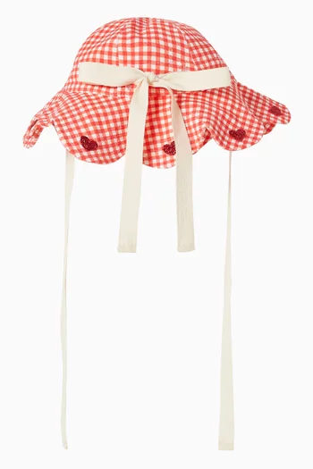 قبعة شمس بتصميم بتلات زهور