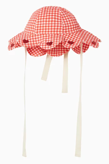 قبعة شمس بتصميم بتلات زهور