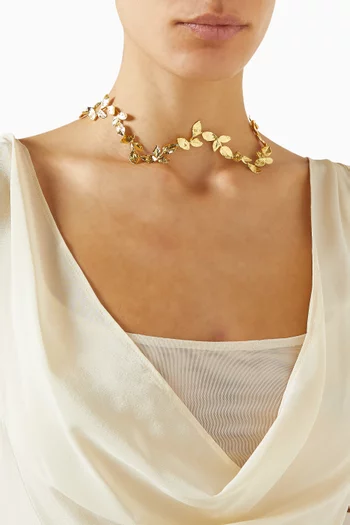 Climbing Necklace in 24kt Gold-plated Metal