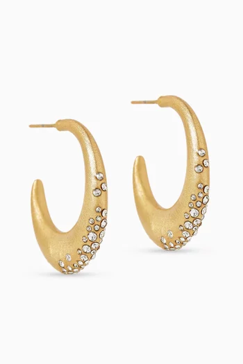 Medium Aurora Dust Hoop Earrings in 18kt Gold-plated Metal
