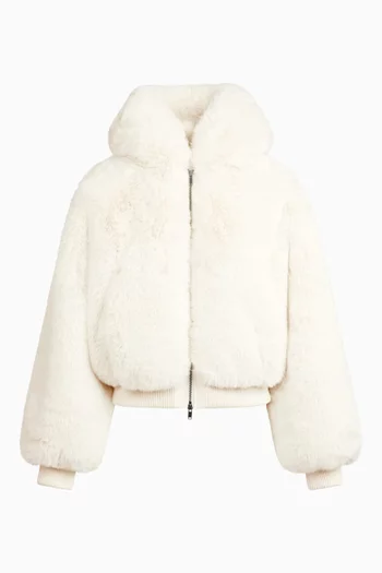 Faux Fur Zip-up Jacket