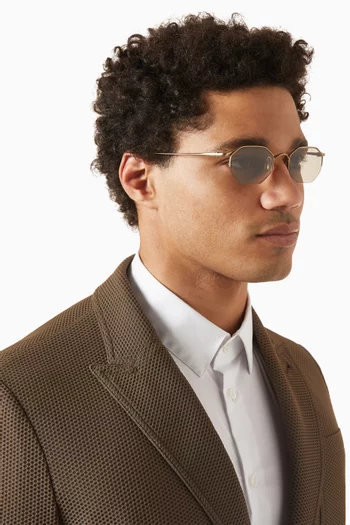 Irregular-frame Sunglasses in Metal
