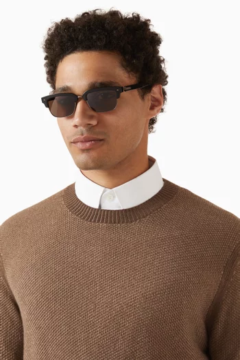 نظارة شمسية بإطار مربع أسيتات