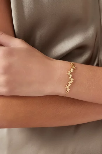 قلادة بتصميم هندسي ذهب عيار 18