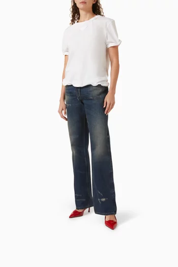 حذاء كلاسيك مفتوح من الخلف بسير جلد لامع