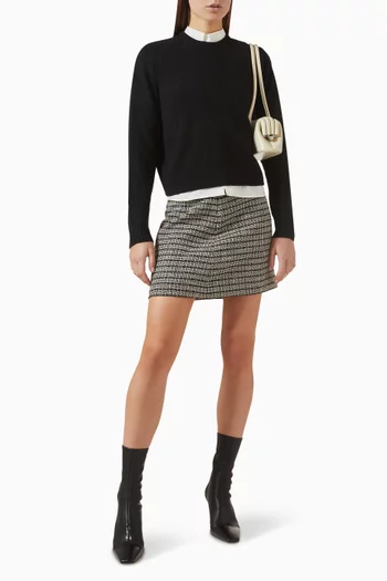 Western Pocket Mini Skirt in Tweed