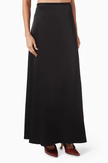 A-line Maxi Skirt in Satin
