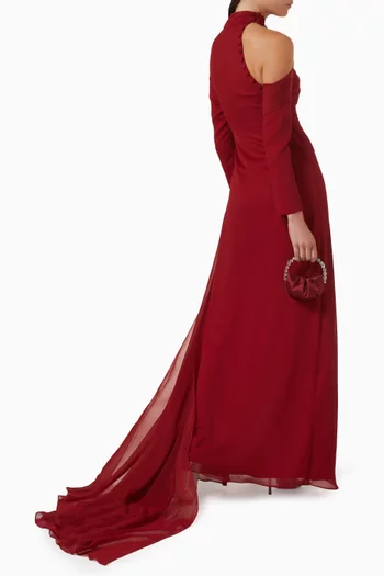 فستان زين بكتف مكشوف