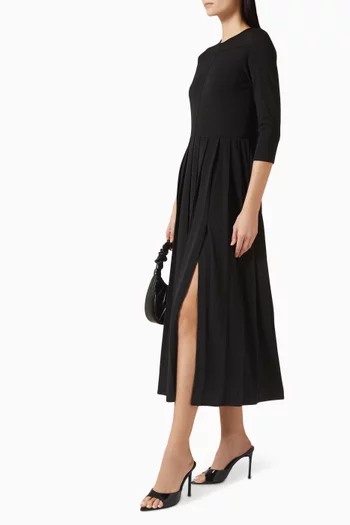Pleated Midi Dress