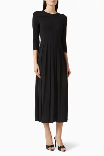 Pleated Midi Dress