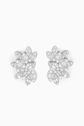 Crystal Stud Earrings in Sterling Silver
