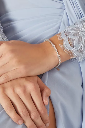 Crystal Tennis Bracelet in Sterling Silver