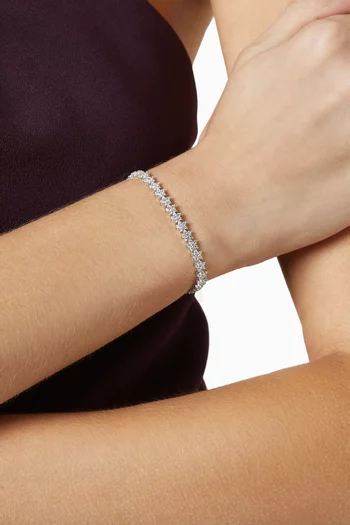 Crystal Tennis Bracelet in Sterling Silver