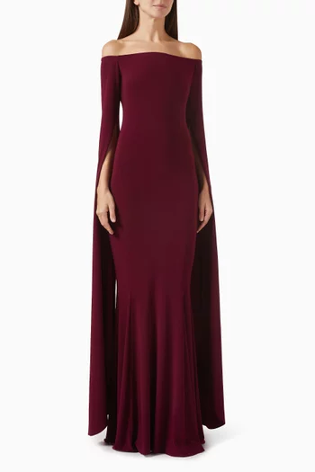 Off-shoulder Fishtail Gown