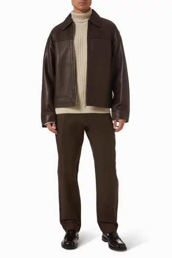 Structure Roll Neck Sweater in Organic Cotton