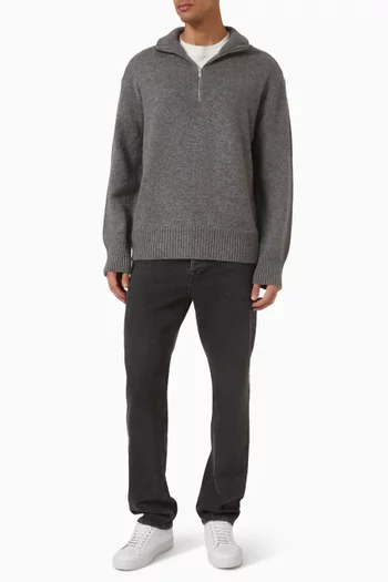 Half Zip Sweater in Cashmere-blend