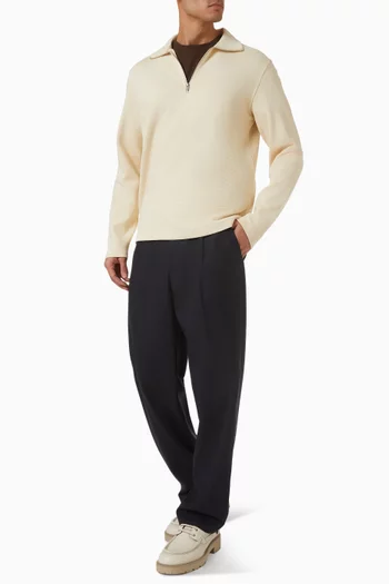 Zipped Sweatshirt in Cotton-blend