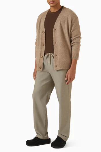 كارديغان بقصة فضفاضة مزيج صوف ألباكا