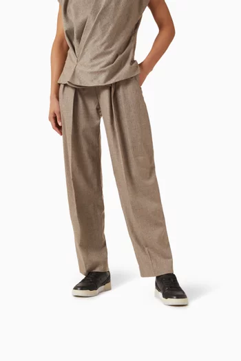 Soho Sneakers in Leather & Signature Canvas