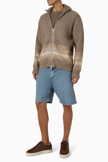 كارديغان بسحّاب في الأمام مزيج صوف ألبكة